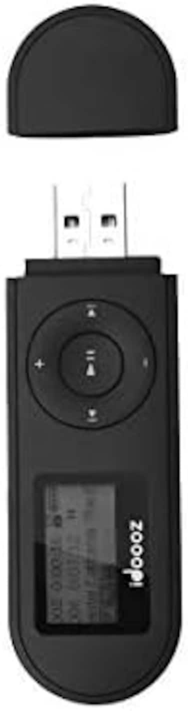 idoooz Mp3 Player,USB Mp3 Player with FM Radio,Voice Recorder, U2 8GB Music Player Support One-Button for Recording (Black.
