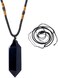 Runyangshi Healing Crystal Pendants, Double Pointed Natural Crystal Quartz Necklace 6 Faceted Chakra Crystal Wand Stone&hellip;.