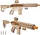 Wood Trick Assault Gun AR-T Model Kit for Adults and Teens to Build - with Telescoping Butt, Fuse, Sight and Clip for 12 Rounds - Detailed Construction - 23x8&Prime; - 3D Wooden Puzzle - 14.