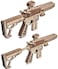 Wood Trick Assault Gun AR-T Model Kit for Adults and Teens to Build - with Telescoping Butt, Fuse, Sight and Clip for 12 Rounds - Detailed Construction - 23x8&Prime; - 3D Wooden Puzzle - 14.