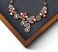 Oirlv Wood Flat Jewelry Tray Stackable Jewelry Drawer Organizer Showcase Jewelry Holder(Grey.