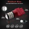 مصباح Yorkim 3157 LED أحمر ساطع، مصباح 3156 LED أحمر لمصابيح الفرامل الخلفية للسيارة مع جهاز عرض - 3056 3156 3057K 4157K 3047K 3157LL 3457 3057 4057 4157 T25 مصابيح LED، عبوة من 4.