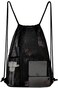 USPECLARE Heavy Duty Mesh Drawstring bag for Soccer Ball，Beach Toys -Drawstring Backpack Sports Gym Bag, Black, Full Size, Traveling.