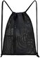 USPECLARE Heavy Duty Mesh Drawstring bag for Soccer Ball，Beach Toys -Drawstring Backpack Sports Gym Bag, Black, Full Size, Traveling.
