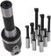 WFLNHB 2" Boring Head 9pcs R8 Shank 1/2" Carbide Boring Bar Set Milling Set.