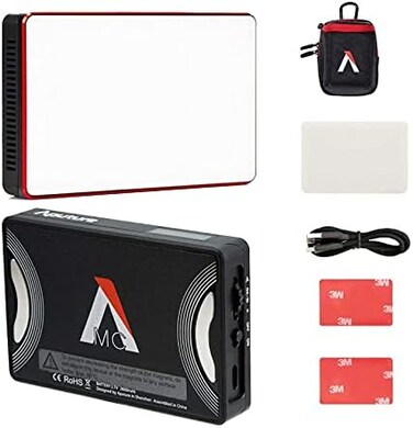 Aputure Amaran MC RGBWW Mini On Camera Video Light,3200K-6500K,CRI/TLCI 96,HSI Mode,Support Magnetic Attraction,App with USB-C PD and Wireless Charging.