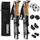 Foxelli Folding Trekking Poles &ndash; 2-pc Ultra Compact Hiking Poles for MenWomen, Lightweight Strong Aluminum 7075 Collapsible Foldable Walking Sticks with Flip Locks, 4 Season All Terrain Accessories.