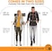 Foxelli Folding Trekking Poles &ndash; 2-pc Ultra Compact Hiking Poles for MenWomen, Lightweight Strong Aluminum 7075 Collapsible Foldable Walking Sticks with Flip Locks, 4 Season All Terrain Accessories.