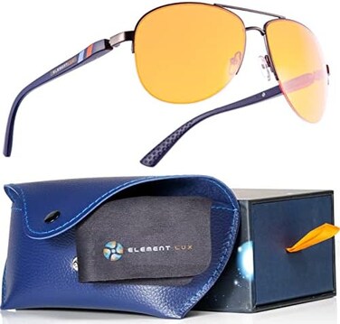 ELEMENT LUX Blue Light Blocking Glasses by ELEMENT LUX - 99% Amber Blue Blocker Glasses - For Better Sleep, Gaming, Eye Strain, Computer.