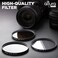 مجموعة فلاتر عدسة Altura Photo 95MM، تتضمن فلتر ND 95MM، وفلتر CPL 95MM، وفلتر UV 95MM، (UV، فلتر استقطاب، فلتر كثافة محايدة ND4 لعدسة الكاميرا مع حافظة فلتر عدسة 95MM).