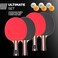 STIGA Performance 4 Player Ping Pong Paddle Set of 4 &ndash; Table Tennis Rackets, 6 &ndash; 3 Star Orange and White Balls.