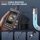 Oiiwak 50FT Endoscope Inspection Camera, Borescope Camera for Pipe Sewer Drain Plumbing Inspection 1080P HD 4. 3&ldquo; IPS Screen Waterproof IP68 Bore Scope Snake Camera with 6 LED Lights(15m Cable.