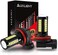AUXLIGHT H11 H8 H11LL H8LL H16 (مصابيح ضباب LED يابانية 6000K زينون أبيض، فائقة السطوع 2800 لومن 33 رقاقة SMD مصابيح تشغيل نهارية LED بديلة للسيارات والشاحنات (عبوة من 2).
