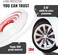 All-Fit Automotive Rim Trim Wheel Protection Strips for Curb Rash and Wheel Scratch Prevention &ndash; Made in The USA &ndash; Universal Fit (White.