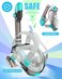 Greatever G2 Full Face Snorkel Mask with Latest Dry Top System,Foldable 180 Degree Panoramic View Snorkeling Mask with Camera Mount,Safe Breathing,Anti-LeakAnti-Fog,for KidsAdult.