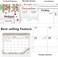 Mokani Small Desk Calendar 2022-2023 (8"x6", Mini Monthly Desktop Calendar from July 2022 to December 2023, Academic Year Standing Desk Calendars with Planner Stickers.