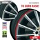 All-Fit Automotive Rim Trim Wheel Protection Strips for Curb Rash and Wheel Scratch Prevention &ndash; Made in The USA &ndash; Universal Fit (Red.