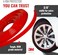 All-Fit Automotive Rim Trim Wheel Protection Strips for Curb Rash and Wheel Scratch Prevention &ndash; Made in The USA &ndash; Universal Fit (Red.
