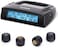 نظام مراقبة ضغط الإطارات Tymate RV - نظام مراقبة ضغط الإطارات M7-3 TPMS (0-87 PSI) مع شاحن شمسي، نظام مراقبة ضغط الإطارات RV مع 4 مستشعرات و5 أوضاع إنذار وشاشة LCD ووضع النوم التلقائي، سهل التركيب.