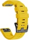 سوار ساعة NotoCity متوافق مع Fenix ​​6X لساعات Fenix ​​6X/Fenix ​​6X Pro/Fenix ​​5X/Fenix ​​5X Plus/Fenix ​​3/HR/Tactix/Descent MK1/D2 Delta PX/D2 Charlie (أصفر).