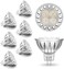 ALIDE MR16 GU5. 3 Led Bulbs 5W 4000K Neutral/Natural White,20W-35W Halogen Equivalent,12V MR16 Low Voltage Bulbs for Outdoor Landscape Flood Ceil Track Lighting,Not Dimmable,450lm,38 Deg,6 Pack.