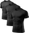 ATHLIO 1 or 3 Pack Men's Cool Dry Short Sleeve Compression Shirts, Sports Baselayer T-Shirts Tops, Athletic Workout Shirt.