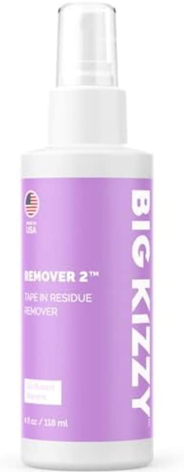 Big Kizzy Remover 2 (4oz- Tape In Extension Remover for Residue - QuickNon-damaging Human Hair Extension, Wig,Hair System Adhesive Residue Remover.