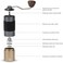 HEIHOX Manual Coffee Grinder - Hand Coffee Grinder with Adjustable Conical Stainless Steel Burr Mill, Capacity 30g Portable Mill Faster Grinding Efficiency Espresso to Coarse for Office, Home, Camping