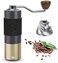 HEIHOX Manual Coffee Grinder - Hand Coffee Grinder with Adjustable Conical Stainless Steel Burr Mill, Capacity 30g Portable Mill Faster Grinding Efficiency Espresso to Coarse for Office, Home, Camping