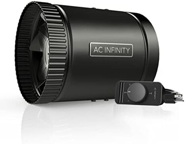 AC Infinity RAXIAL S6, Inline Booster Duct Fan 6&rdquo; with Speed Controller - Low Noise Inline HVAC Blower Can Fan for Basements, Bathrooms, Kitchens, Workshops.