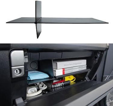 JDMCAR Compatible with Toyota 4Runner Accessories 2010-2023 2024 Glove Box Organizer and Lexus GX 460 (2010-2023，Insert ABS Black Materials 4-Runner Compartment Tray.