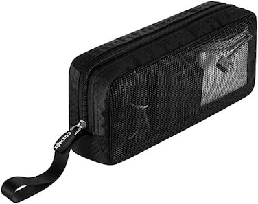 CM Travel Cable Organizer Case Bag Portable Computer Accessories Zipper Mesh Pouch Bag for Holding Laptop Mouse, Power Bank, USB, Adapter, Charger, Cellphone and Cosmetics.