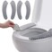 timecity 2Pairs Plush Warm Thick Padded Toilet Seat Cover Mat Non Slip Soft Toilet Seat Cushion Washable Bathroom Warmer with Self-Adhesive Tape.