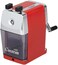 CARL Pencil Sharpener, CC-2000, Custom, Red, 5-Point Selector. Manual, Quiet for Office and Home Desks, School Classroom.