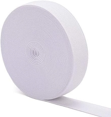 Airisoer Elastic Bands for Sewing White 1 Inch 12 Yard High Elasticity Knit Spool Sewing Band for Waistbands Pants Clothes and Crafts DIY,.