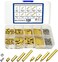 XINGYHENG XLX 320PCS M2 Brass Male-Female/Female-Female Hex Brass Spacer Standoff Screw Nut Assortment Kit and Stainless Steel Screw Nut Set (Brass M2.