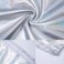 Fenyong Women's Holographic TopSilver Metallic Skirt Two Piece Rave Outfits S.
