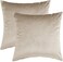 GIGIZAZA Decorative Couch Throw Pillow Cover,Sofa 18x18 Cream Throw Pillows,Square Farmhouse Velvet Throw Cushions.