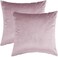 GIGIZAZA Decorative Couch Throw Pillow Cover,Set of 2 18x18 Pink Girl Pillow Covers,Square Sofa Velvet Throw Cushions.