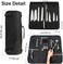 Tosnail Chef Knife Case Roll Bag with 15 Slots, Easy Carry Handle and Shoulder Strap - Black.