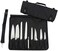 Tosnail Chef Knife Case Roll Bag with 15 Slots, Easy Carry Handle and Shoulder Strap - Black.
