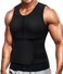 Wonderience Neoprene Sauna Suit for Men Waist Trainer Vest Zipper Body Shaper with Adjustable Tank Top.