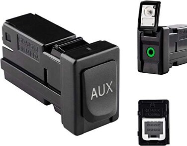 Reeoutdoor 86190-02010 Aux Jack Port fit Tacoma Corolla Tundra Aux Port Auxiliary Input Jack Stereo Adapter Assembly, 86190 02010.