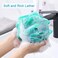 AmazerBath Loofah Sponge 60g/Piece, Exfoliating Bath Sponge Body Scrubber - Loofa Set of 4 Flower Color (Green-Purple.