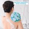 AmazerBath Loofah Sponge 60g/Piece, Exfoliating Bath Sponge Body Scrubber - Loofa Set of 4 Flower Color (Green-Purple.
