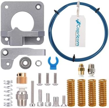 Comgrow Creality Capricorn Bowden Tubing 1. 75mm 1M All Metal Ender 3 V2 Extruder Pneumatic Couplers Bed-Level Springs for Ender 3/Ender 3 V2/ Ender 3 Pro/Ender 5 Pro 3D Printer.