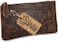 moonster Leather Pencil Case - Beautifully Handcrafted Zippered Pouch That&rsquo;s Made to Last - Elegant, Practical Pencil Cases for Adults and Students - Unique Design with Side Pocket and Keyring - 8 x 4