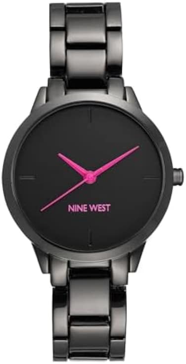 Nine West Women's Gunmetal Bracelet Watch.
