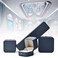 Oirlv Gorgeous Steel-blue Ring Box Premium Leather Ring Gift Box for Wedding,Proposal Jewelry Storage Case.