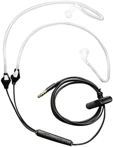 RICH IStereo Ear Headphones,Air Tube Anti-radiation Headsets Earphone,In Ear Stereo Noise Isolating Anti-radiation Earbuds With Microphone for Mobile phone.